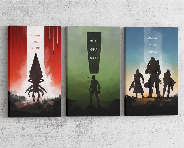 Video Game Figure Ground Series Pick 3 Canvas by Dylan West - Pixel Empire