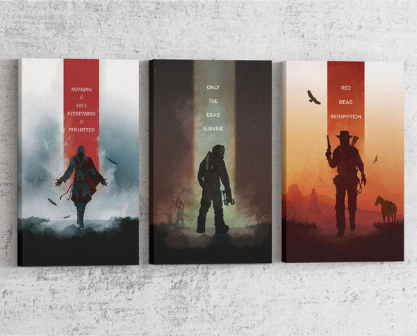 Video Game Figure Ground Series Pick 3 Canvas by Dylan West - Pixel Empire