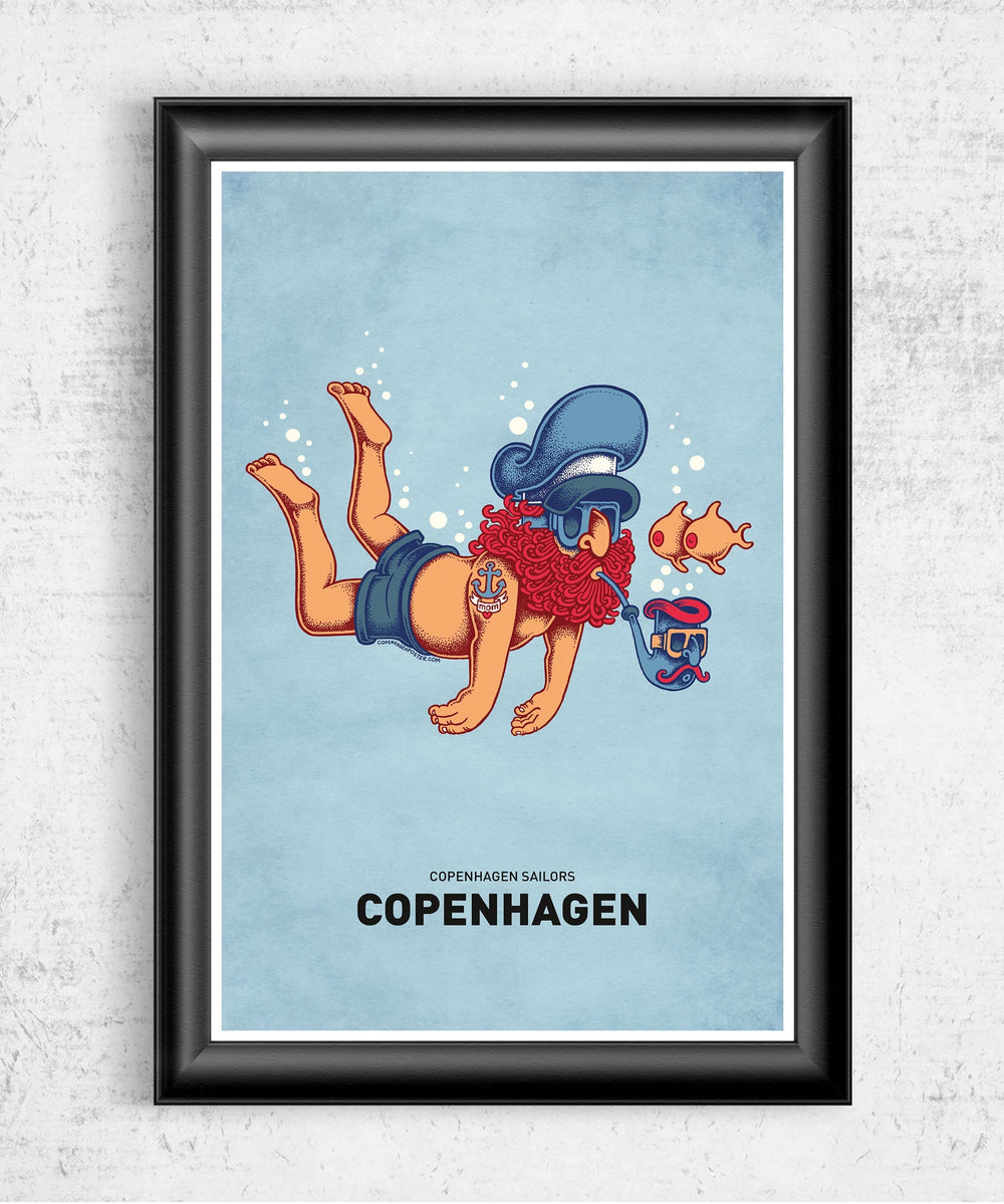 Diver Posters by Copenhagen Poster - Pixel Empire