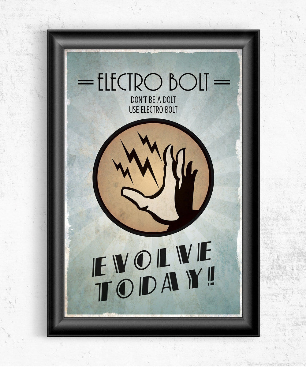 Bioshock Plasmid Electro Bolt Posters by Dylan West - Pixel Empire