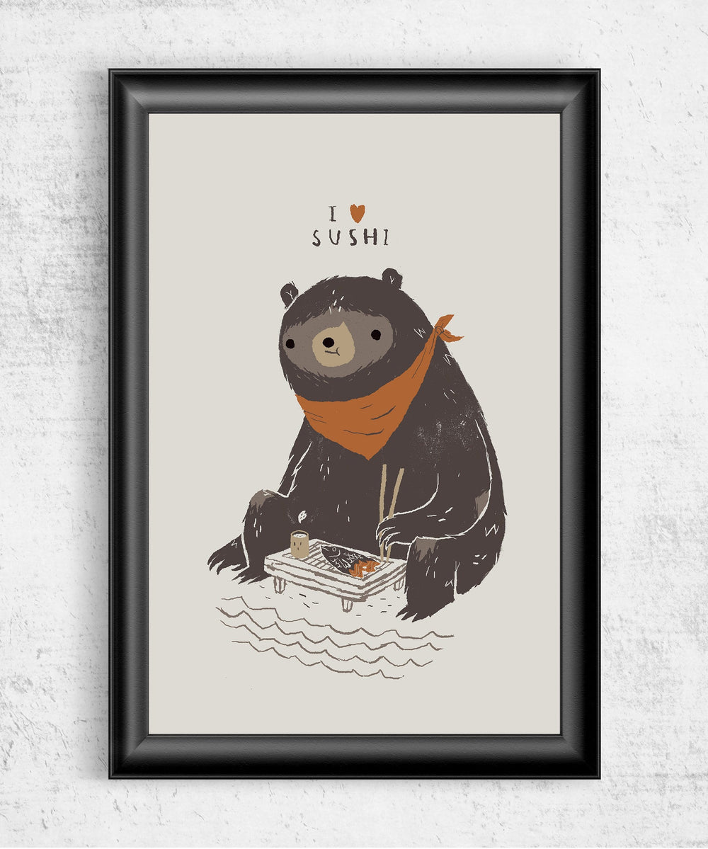 Sushi Bear Posters by Louis Roskosch - Pixel Empire