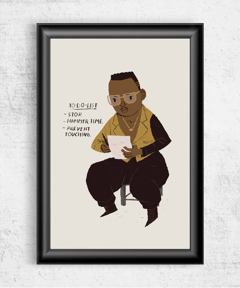 MC Hammer To Do List Posters by Louis Roskosch - Pixel Empire