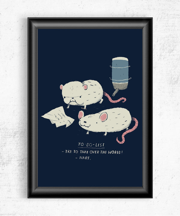 Pinky & the Brain To Do List Posters by Louis Roskosch - Pixel Empire