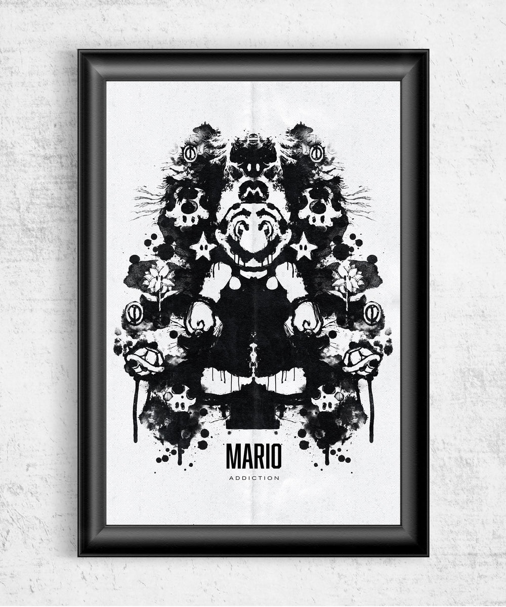 Mario Inkblot Posters by Barrett Biggers - Pixel Empire