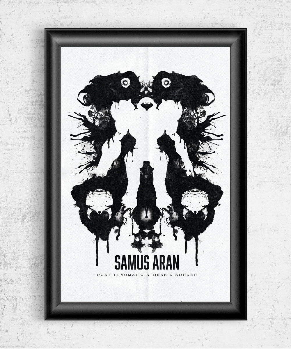 Samus Aran Inkblot Posters by Barrett Biggers - Pixel Empire