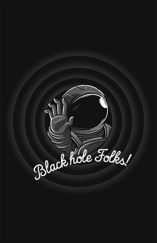 Black Hole Folks Posters by Elia Colombo - Pixel Empire