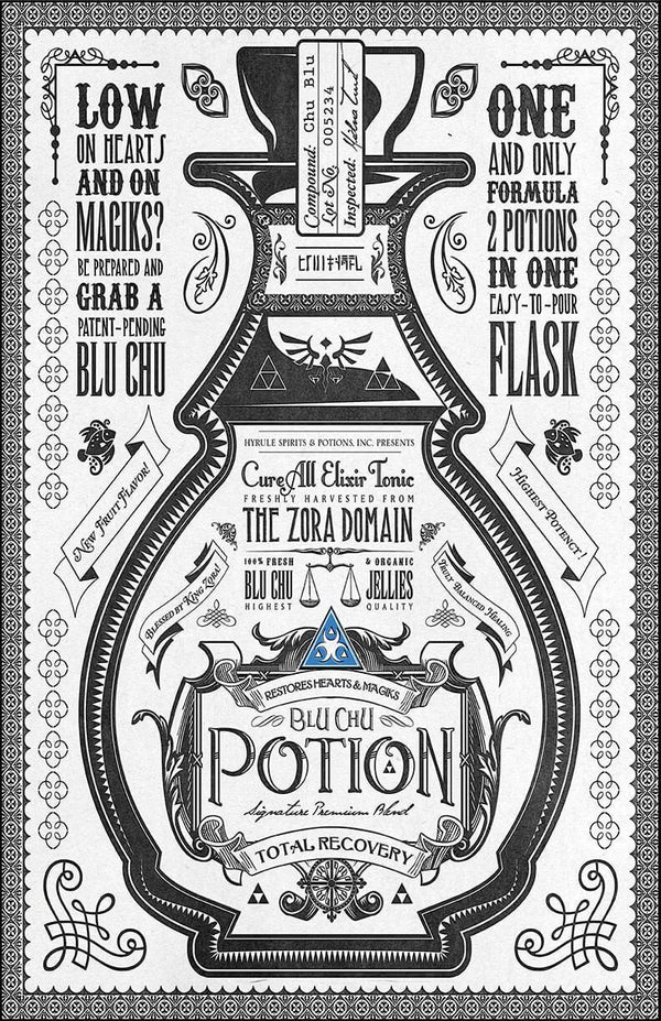 Blue Potion Canvas by Barrett Biggers - Pixel Empire