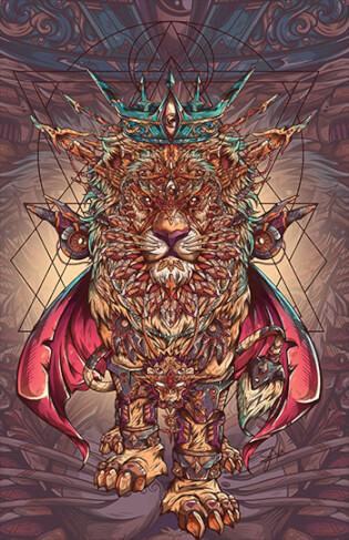 Lion of Dreams Posters by Juan Manuel Orozco - Pixel Empire