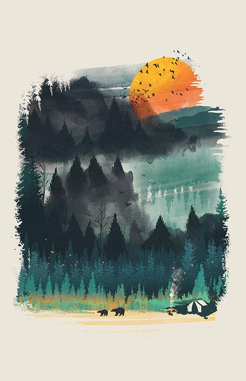 Wilderness Camp Posters by Dan Elijah Fajardo - Pixel Empire