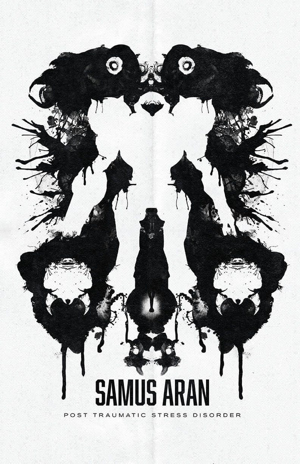 Samus Aran Inkblot Posters by Barrett Biggers - Pixel Empire