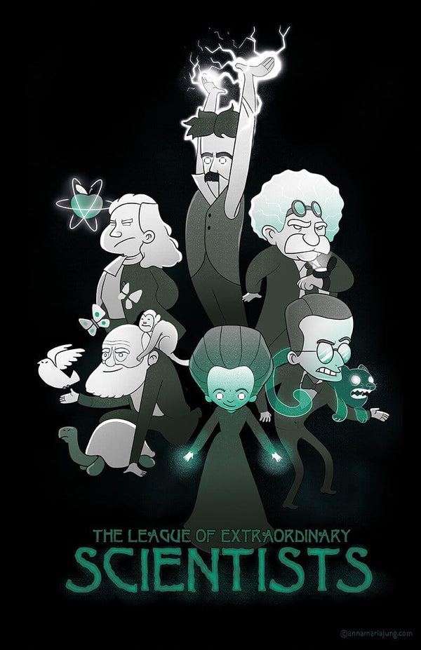 League of Extraordinary Scientist Posters by Anna-Maria Jung - Pixel Empire