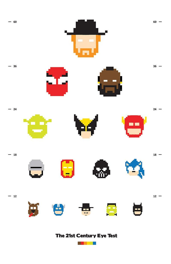 Pixel Eye Test Posters by Grant Shepley - Pixel Empire