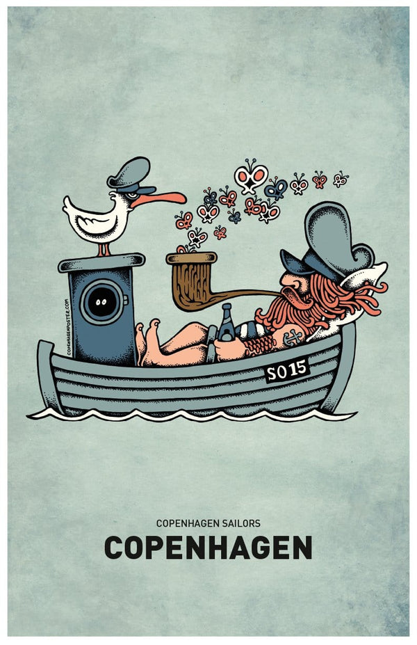 Butterfly Ship Posters by Copenhagen Poster - Pixel Empire