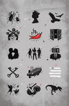 Rock n Roll Pictionary Posters by Grant Shepley - Pixel Empire