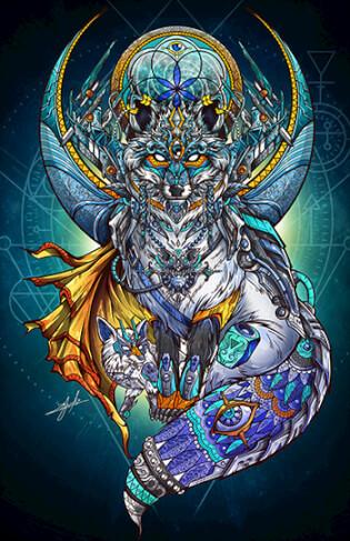 The Blue Fox of Life Posters by Juan Manuel Orozco - Pixel Empire