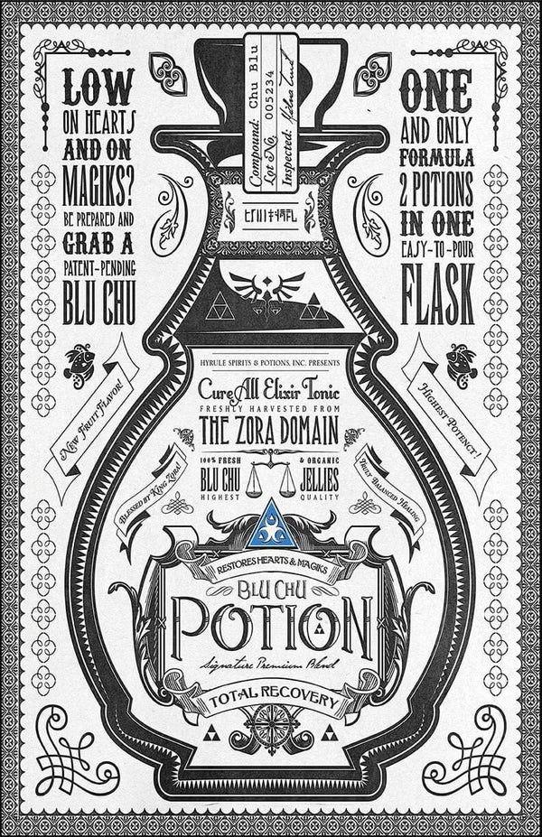 Blue Potion Posters by Barrett Biggers - Pixel Empire