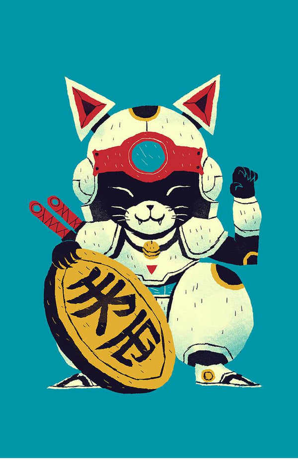 Lucky Pizza Cat Posters by Louis Roskosch - Pixel Empire