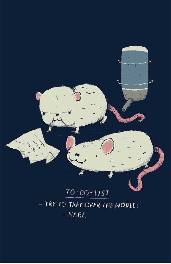 Pinky & the Brain To Do List Posters by Louis Roskosch - Pixel Empire