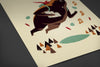 64 Bit Bear & Bird Posters by Louis Roskosch - Pixel Empire
