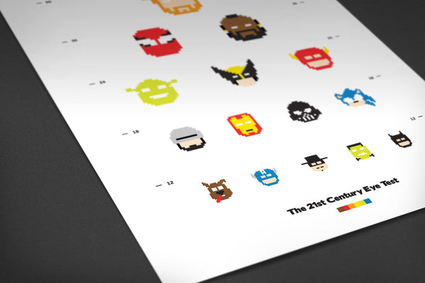 Pixel Eye Test Posters by Grant Shepley - Pixel Empire
