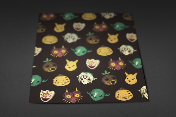 Pattern of Masks Posters by Louis Roskosch - Pixel Empire