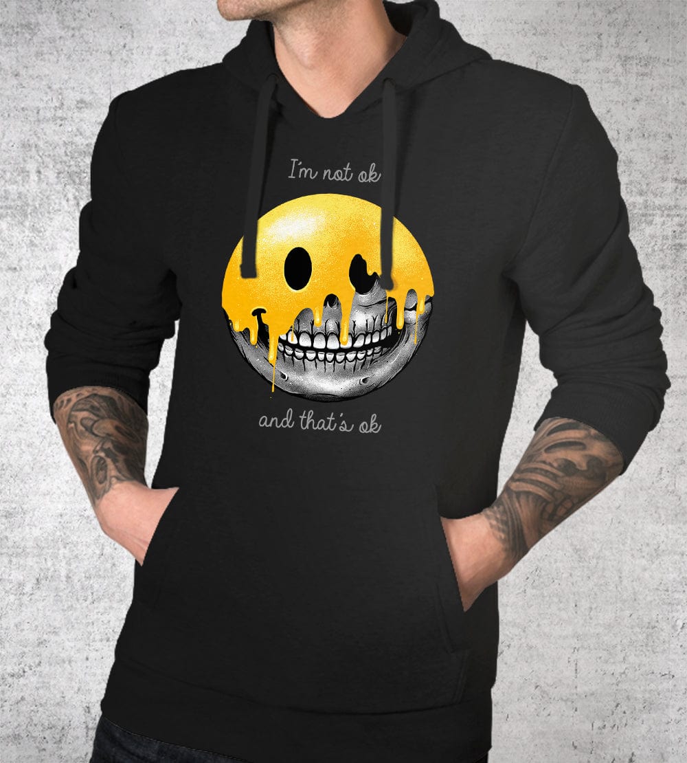 I’m Not Ok, And That’s Ok Hoodies by Glitchy Gorilla - Pixel Empire