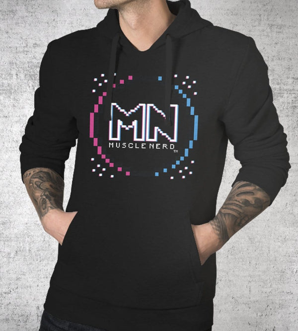 8-bit Retro Muscle Nerd Hoodies by Muscle Nerd - Pixel Empire
