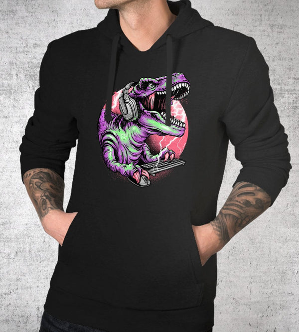 Dino Rage Hoodies by Glitchy Gorilla - Pixel Empire