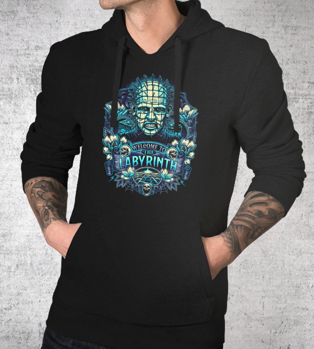 Welcome To The Labyrinth Hoodies by Glitchy Gorilla - Pixel Empire