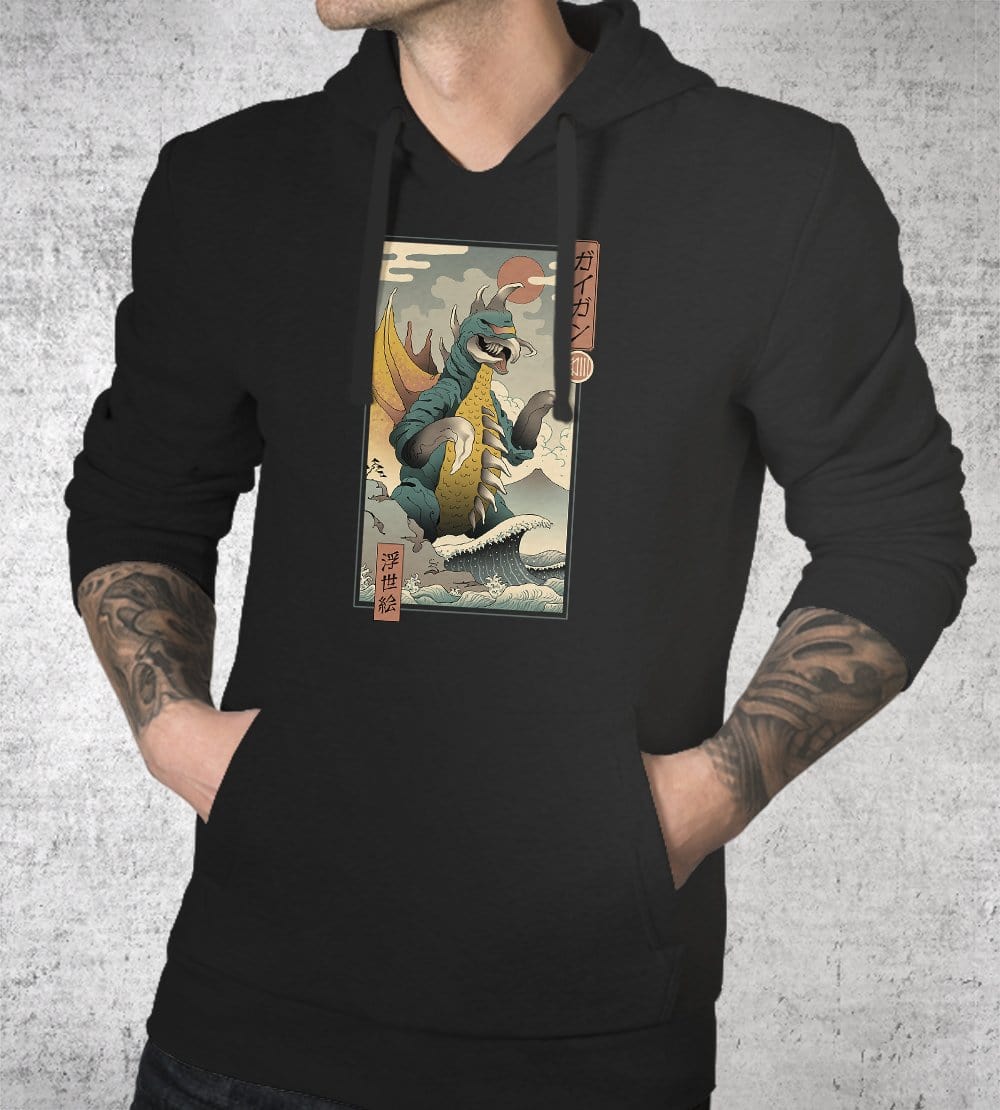 Alien Kaiju Ukiyo-e Hoodies by Vincent Trinidad - Pixel Empire