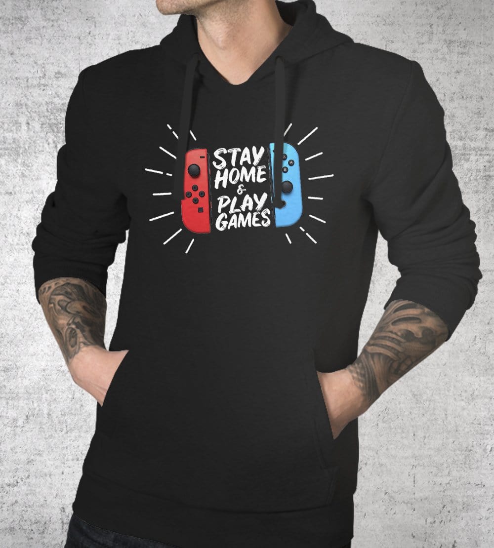 Stay Home & Play Games Hoodies by Beatemups - Pixel Empire