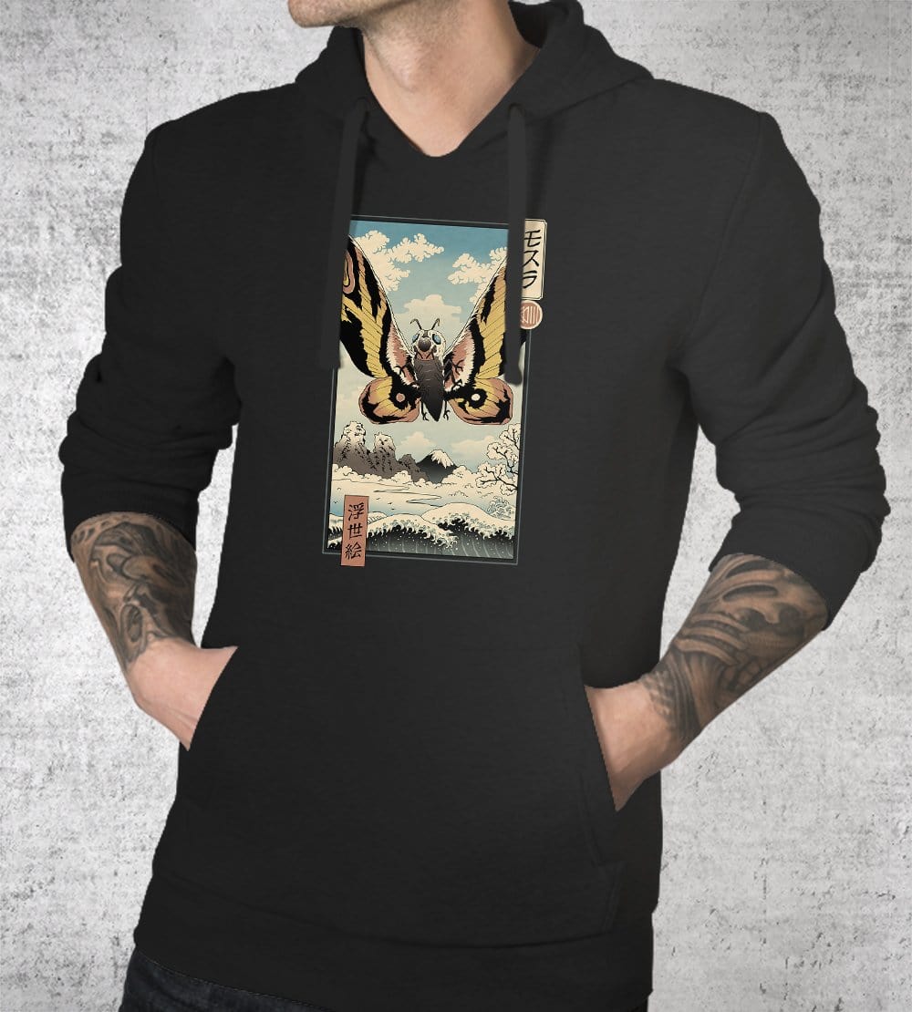 Ancient Moth Ukiyo-e Hoodies by Vincent Trinidad - Pixel Empire