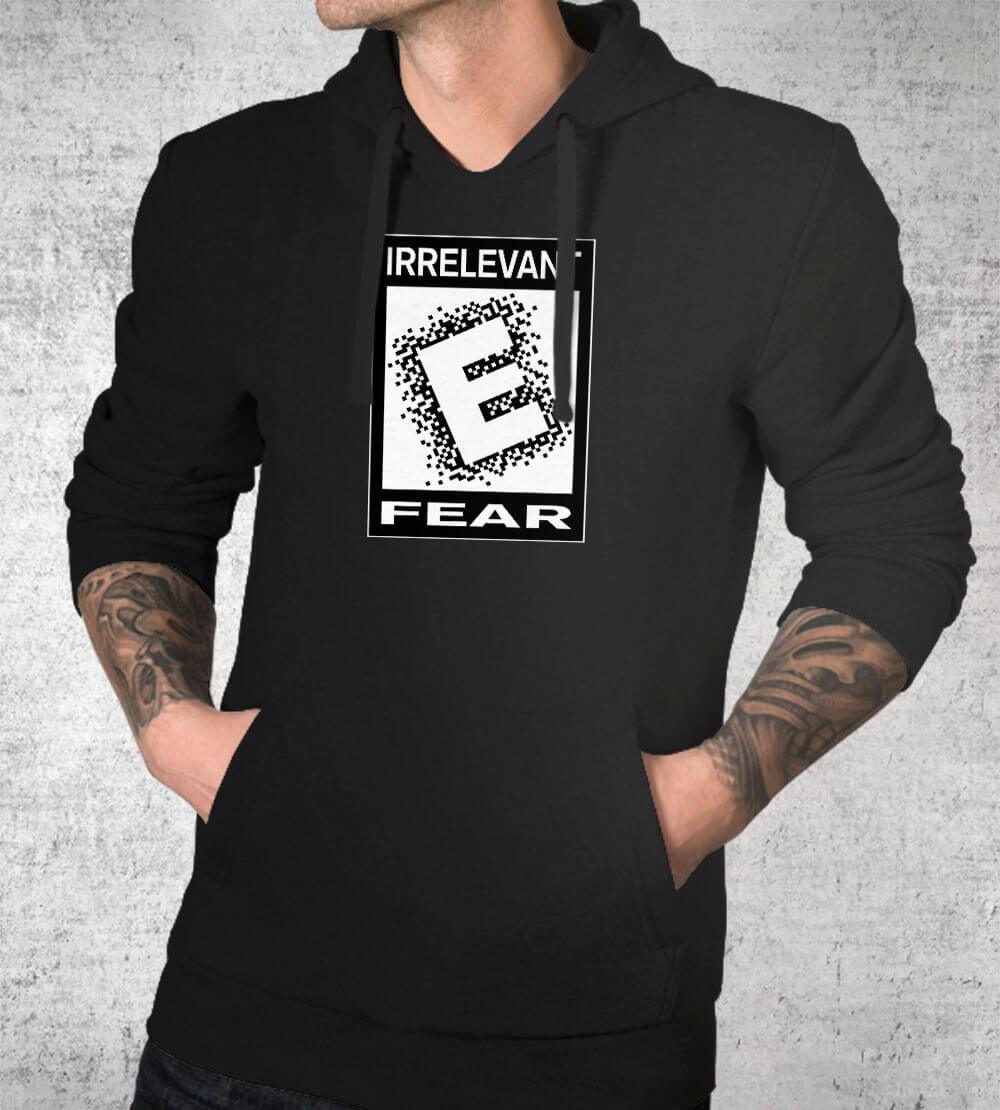 Rated E For Irrelevant Hoodies by Scott The Woz - Pixel Empire