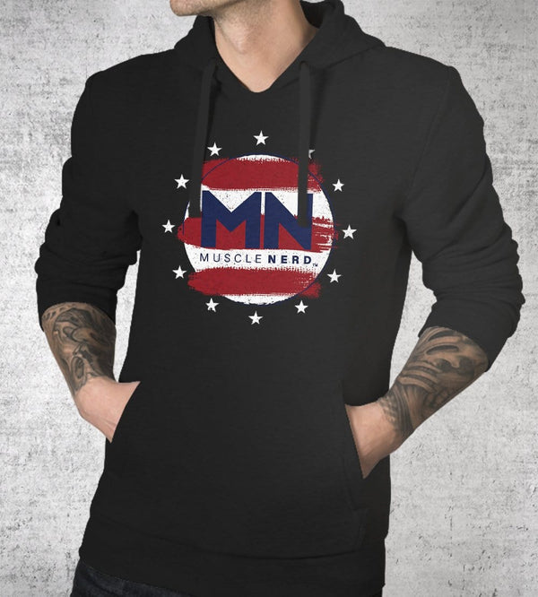 Patriot Muscle Nerd Hoodies by Muscle Nerd - Pixel Empire