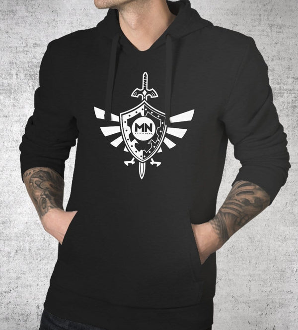 Sword And Shield Hoodies by Muscle Nerd - Pixel Empire