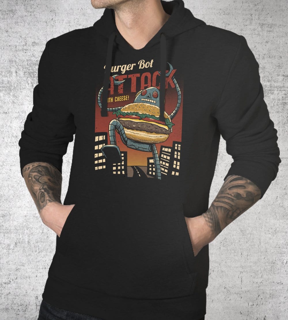 Burger Bot Hoodies by Vincent Trinidad - Pixel Empire