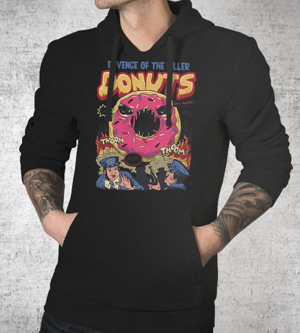 Revenge Of The Killer Donuts Hoodies by Vincent Trinidad - Pixel Empire