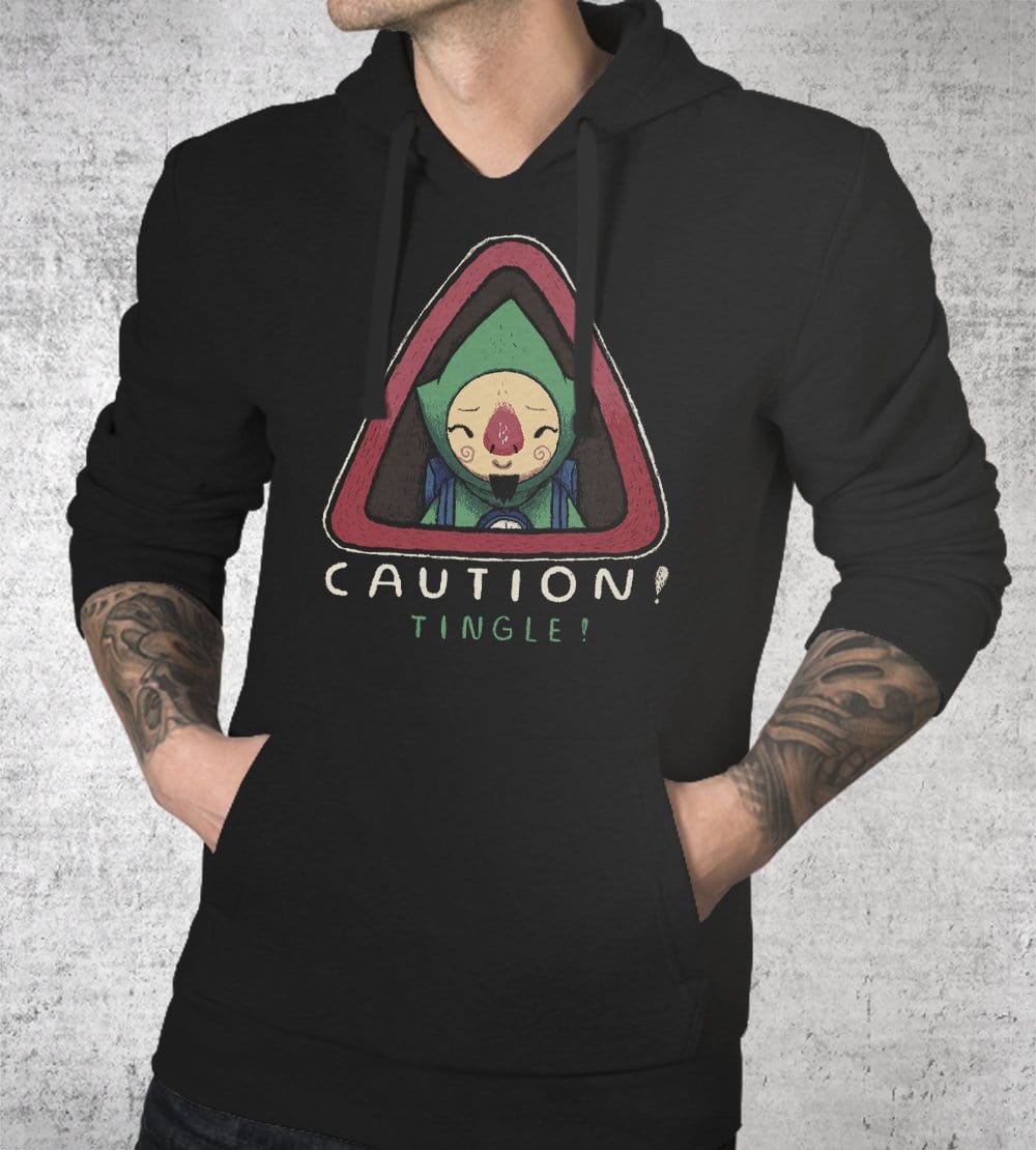 Caution Tingle Hoodies by Louis Roskosch - Pixel Empire