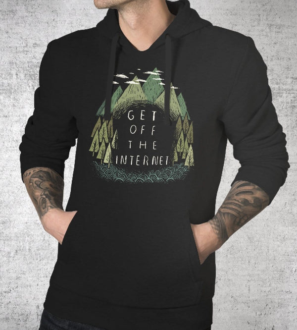 Get Off The Internet Hoodies by Louis Roskosch - Pixel Empire