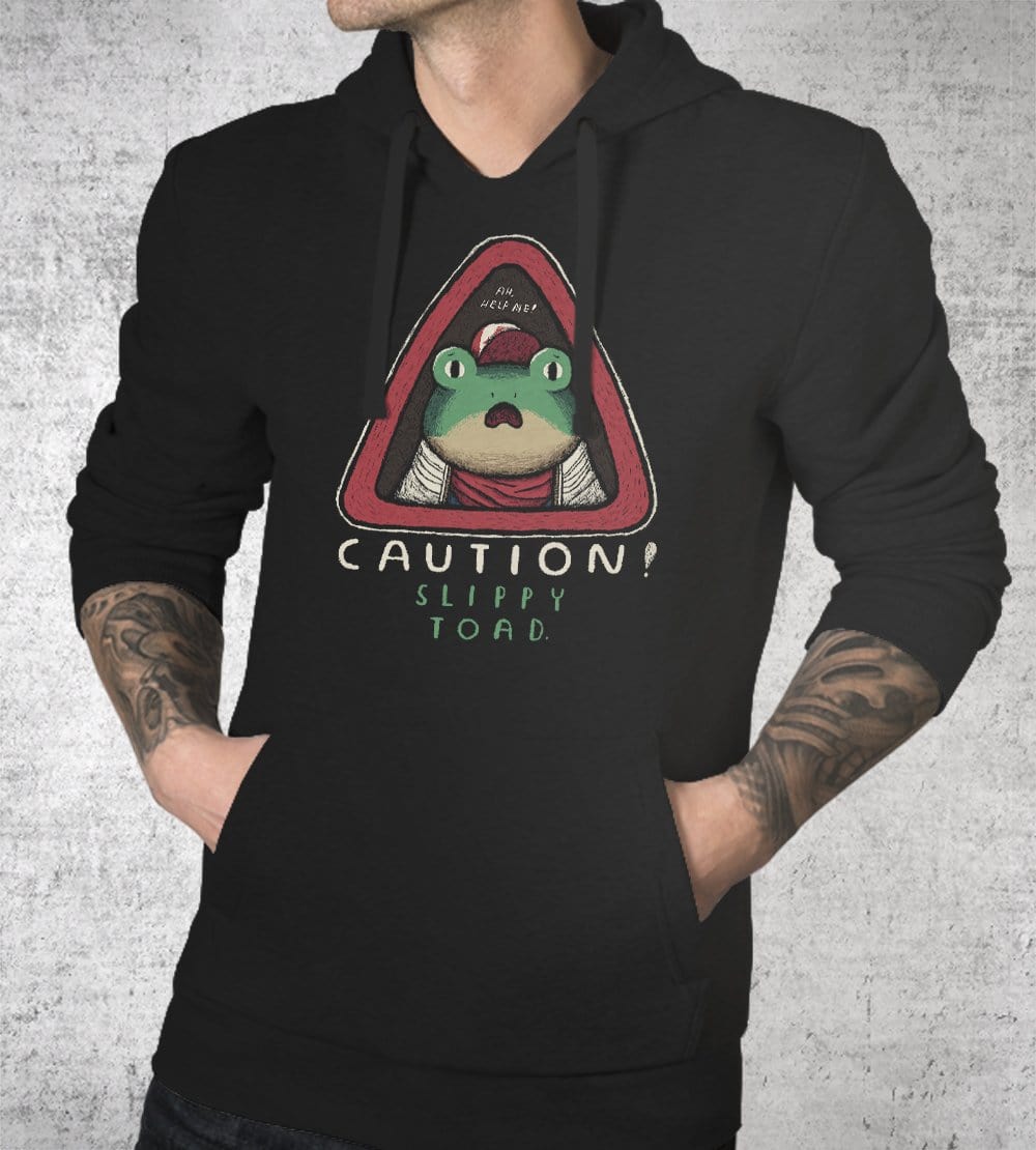 Caution Slippy Hoodies by Louis Roskosch - Pixel Empire