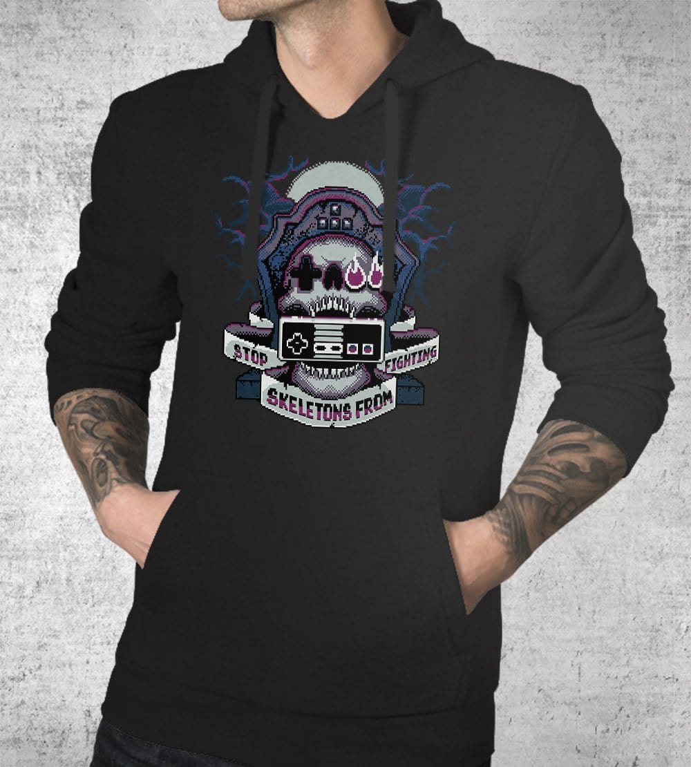 8-Bit SSFF Hoodies by Stop Skeletons From Fighting - Pixel Empire