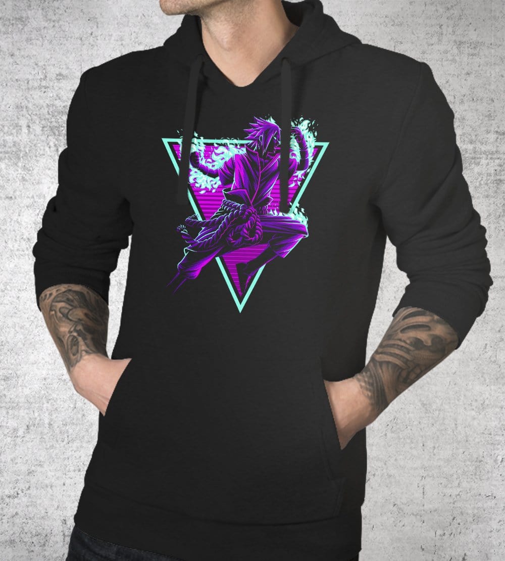 Retro Sasuke Hoodies by Alberto Cubatas - Pixel Empire