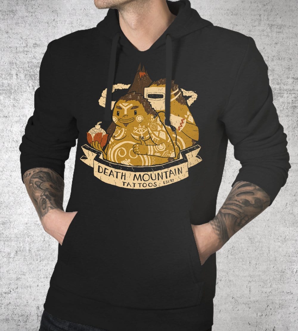 Death Mountain Tattoos Hoodies by Louis Roskosch - Pixel Empire