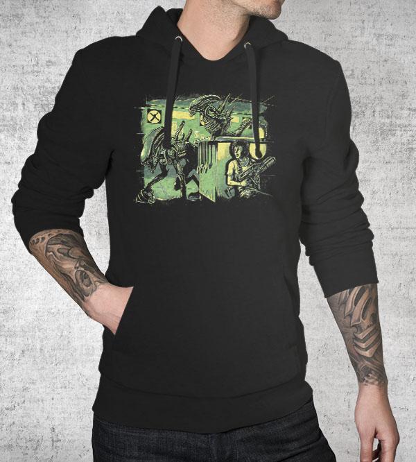 Jurassic Xenomorphs Hoodies by Barrett Biggers - Pixel Empire