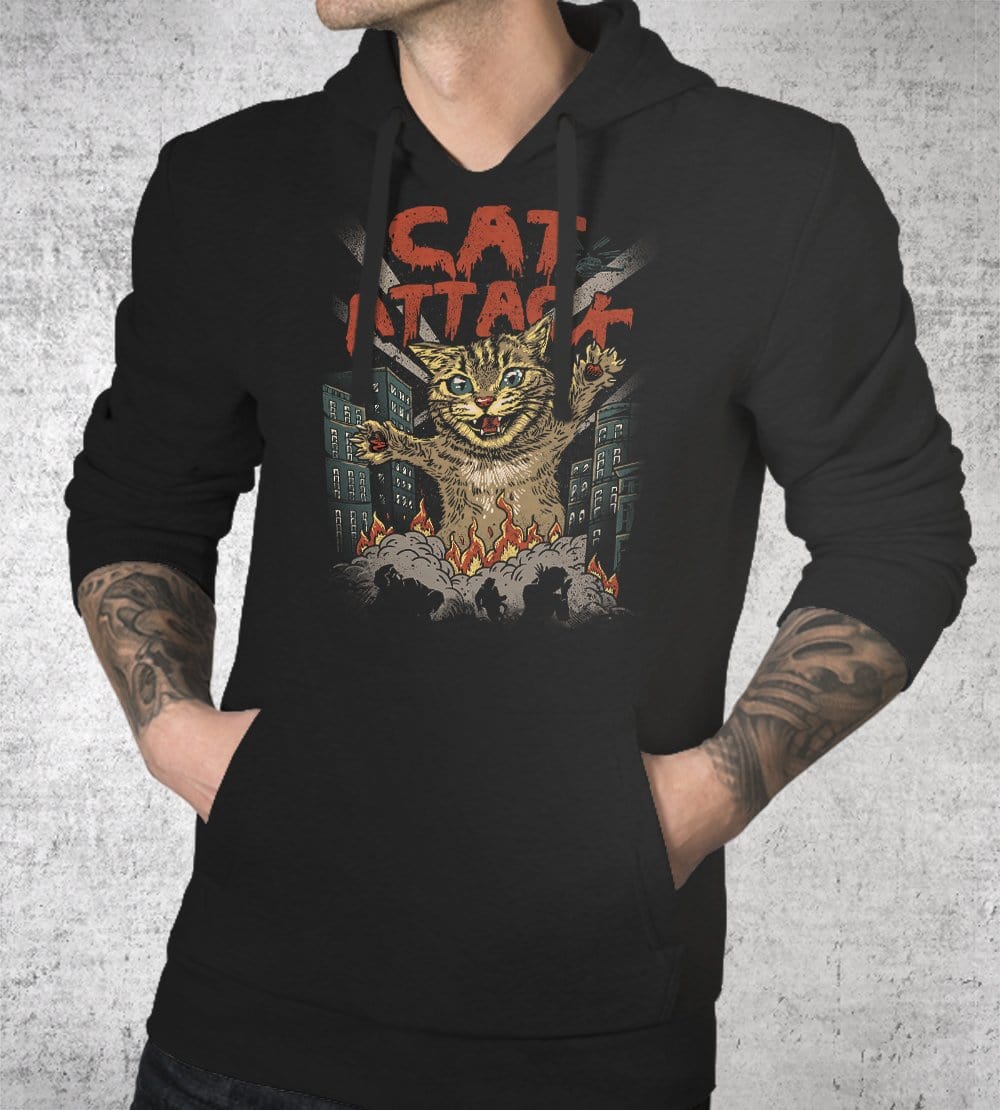 Cat Attack Hoodies by Vincent Trinidad - Pixel Empire