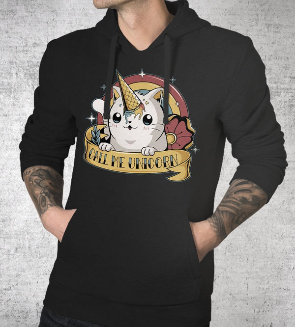 Call Me Unicorn Hoodies by Typhoonic - Pixel Empire