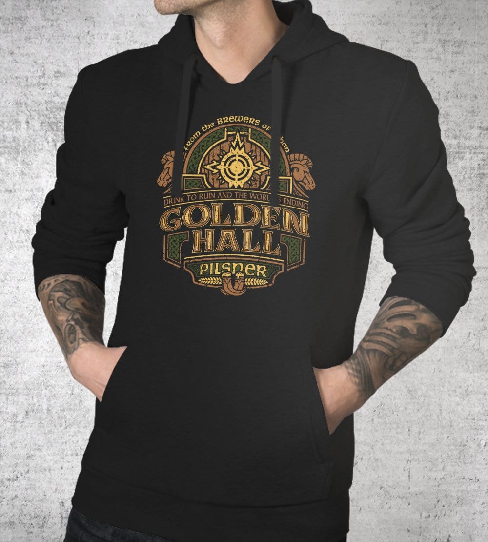 Golden Hall Pilsner Hoodies by Cory Freeman Design - Pixel Empire