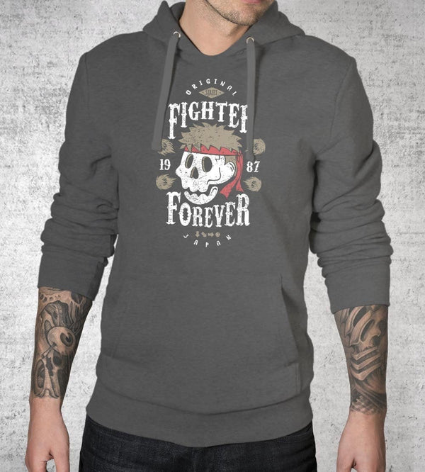 Fighter Ryu Forever Hoodies by Olipop - Pixel Empire