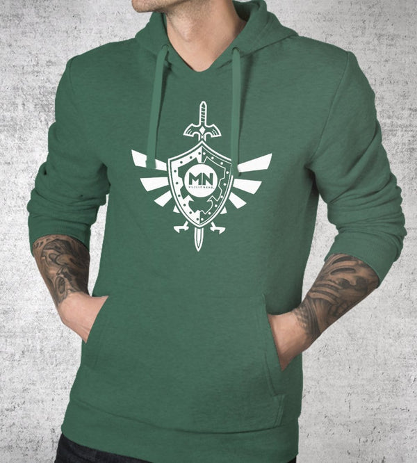 Sword And Shield Hoodies by Muscle Nerd - Pixel Empire