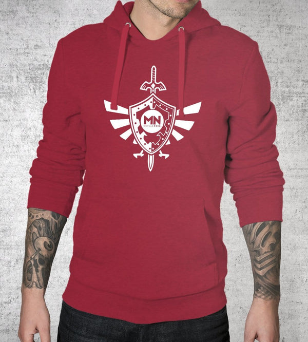 Sword And Shield Hoodies by Muscle Nerd - Pixel Empire